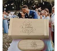 Walnut Wood usb memory stick flash drive 16GB USB Box Wedding Party Photos Engraved Our Wedding Story (Style 5)
