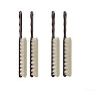 Walnut Wooden Clothes Brush 33.5x6.5cm 4pcs Dense Bristles Ergonomic | Walnut wood and PP fiber suitable for wool and sweaters efficiently removes dust pet hair and lint