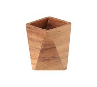 Walnut Wooden Pencil Box,Geometric Storage Box,Desktop Pen Holder,Dual-Purpose Pencil Cup Holder for Office Home(Diamond)