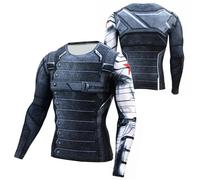 WalnutKing Men's Long Sleeve 3D Superhero Cool T Shirt Compression Fitness Running Clothing Gym Sport Shirts (UK, Alpha, XL, Regular, Regular, MV05)
