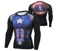 WalnutKing Men's Long Sleeve 3D Superhero Cool T Shirt Compression Fitness Running Clothing Gym Sport Shirts (UK, Alpha, 3XL, Regular, Regular, MV07)