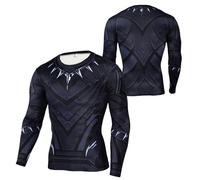 WalnutKing Men's Long Sleeve 3D Superhero Cool T Shirt Compression Fitness Running Clothing Gym Sport Shirts (UK, Alpha, XL, Regular, Regular, MV01)