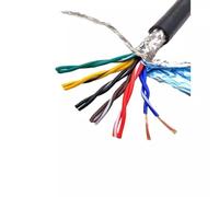 WALNUTS 2 Meters RVSP Shielded Twisted Pair Cable 26/24/22/20/18AWG 2/4/6/8 Core RS485 Signal Control Wire Tinned Copper Audio Wire (Color : 6 Cores 2Meters, Size : 22AWG 0.3mm2 Back)