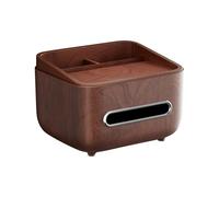 Walnuts Tissue Holder and Phone Stand Paper Towel Container with Removable Storage Compartment for Living Room Bedroom Peanut Wood Tissue Holder