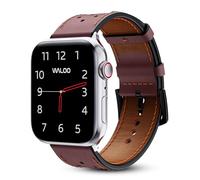 WALOO Breathable Genuine Leather Replacement Watch Strap Compatible with Your Apple Watch Series 8/7/6/5/4/3/2/1/SE, Fits Sizes 38mm 40mm 41mm 42mm 44mm 45mm, brown, 38/40/41mm, Modern