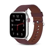 WALOO Genuine Classic Leather Replacement Watch Band Compatible With Your Apple Watch Series 10/9/8/7/6/5/4/3/2/1/SE/Ultra Fits Sizes 38mm/40mm/41mm/42mm/44mm/45mm/46mm/49mm, brown, 38/40/41mm