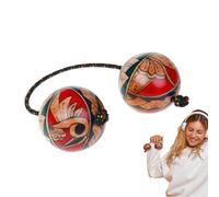 Walopola African Shakers Musical Instruments,Wooden Double Ball Classical Shaker Rattle | Rhythmic Ball, Hand Shaker Balls for Kid Adults Beginners Lovers