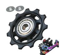 Walopola Bearing Derailleur Pulley for Bike | Guide Roller Rear Derailleur Pulley,Silent Cycling Accessories Replacement Part for Upgrade Repair Adults Travel Maintenance Biking