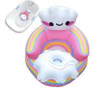 Walopola Blow Up Baby Seat | Sit and Play Baby Sofa | Toddler Floor Seat with Activity Tray, for Sensory Development Toy, Children Inflatable Playing Cushion
