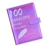 Walopola Challenge Folder with 100 Envelopes, Savings Challenge Folder with 100 Envelopes, 100 Day Household Bookbinders, Couple Folder with Reusable Laminated Tracker, Flexible Budgeting