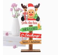Walopola Christmas Decoration for Home | Christmas Party Wooden Table Topper Centerpieces,Merry Christmas Wooden Table Centerpieces for Party New Year Winter Holiday