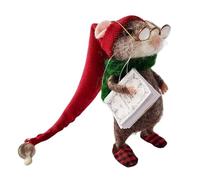Walopola Christmas Mice Wool Felt Mice Hanging Ornaments Decorations Handcraft Felt Cute Mice Tree Ornaments Mice Novelty Plush Christmas Decorations Indoor Mice Home Ornaments