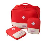 Walopola Empty Bag for First Responders, Small Bag for First Responder | Portable Bag Storage Bag Empty | Camping Survival Kit, Accessories for First Responder Kits for Hiking, Travel, Home, red, 1