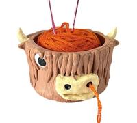 Walopola Extra Large Yarn Bowl, Large Bowl for Crochet Storage and Yarn Storage, Knitting Bowl, Highland Cow Crochet Yarn Bowl, Yarn Holder for Knitting Crocheting, Knitting Crochet Accessories
