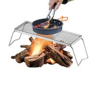 Walopola Grilling Rack - Folding Wire Racks for Grilling - Portable Griddle Fire Pit Stand Stainless Steel for Backpacking Yard Gathering Hiking Meat Vegetables Beef Chicken