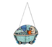 Walopola Halloween Ghost Reading Ornament, Acrylic Ghost Ornament Stained Panel, Exquisite Versatile Home Pendant Decor for Hotel Bedroom Living Room