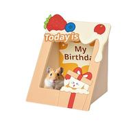 Walopola Hamster House - Wooden Mice Cage Playground - Picture Frame Decorative Pet House for Exercise Ferret Boredom Relief Guinea Pigs foraging Hedgehog Hamster Entertainment