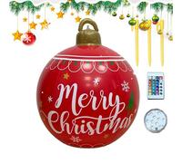 Walopola Inflatable Christmas Decorations 24 Inch | Ball Christmas Decorations with Light,16 Colors Giant Ornament for Garden Lawn Yard Pool Entryway Porch