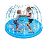 Walopola Kids Splash Pad Dog Pool Paddling Pool For Pets Sprinkle And Splash Water Play Mat Summer Outdoor Pool Garden Beach Birthday Party Game Water Sprinklers Spray Mat Toys