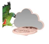Walopola Parakeet Toy Mirror, Cockatiel Mirror for Cage, Cockatiel Mirror Parakeet Perches - Parakeet Mirror, Perch, Bird Mirror, Cockatiel Perch with