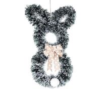 Walopola Rabbit Wreath for the Front Door, Rabbit Wreaths for the Front Door, Welcome Wreath with Bow, Artificial Garlands in Rabbit Shape, Spring Garlands, Decorative Spring Decoration for Walls