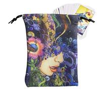 Walopola Tarot Bags and Pouches | Tarot Oracle Cards Storage Bag - Dice Crystal Storage Packing for Home Oracle Fortune Divination Halloween Beginners Kids
