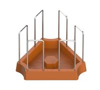 Walopola Tortoise Water Bowl | Reptile Water Feeder Turtle Food Bowl | Triangle Reptile Feeding Dish with Detachable Fence for Bearded Dragon Gecko Lizard Frogs Hermit Crab Snakes