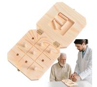 Walopola Wooden Pegboard for Finger Dexterity - Wooden Hand Training Peg Board - 9-Hole Peg Board Hand Exercise Test for Rehabilitation & Occupational Recovery to Improve Motor Skills