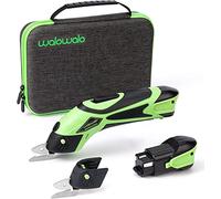 walowalo Electric Fabric Scissors Box Cutter 2 Rechargeable Batteries 2 PCS Blades for Crafts Sewing Cardboard Scrapbooking Leather 4V Li-Ion Power Cordless Shears Cutting Tool (Fast Charge Version)
