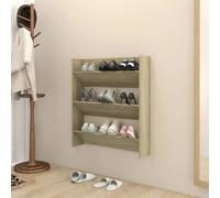 walpi wooden wall shoe storage rack in sonoma oak