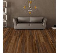 Walplus 15 Pieces Umber Brown Wood Look Vinyl Flooring
