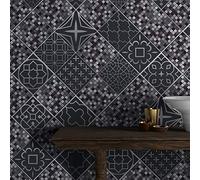 WALPLUS 15cm(6") 48 pcs Tile Stickers Viterbo Stone Mix Tiles Peel and Stick Backsplash Self-Adhesive Decals Vinyl Home Decors DIY Splashback for Kitchen Bathroom Tile Paint Stick on Tiles Transfer