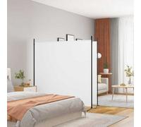 Walplus 2-Panel Room Divider White 348X180 Cm Fabric