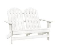 Walplus 2-Seater Garden Adirondack Chair Solid Fir Wood White
