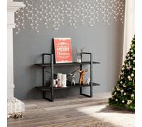 Walplus 2-Tier Book Cabinet Grey 100X30X70 Cm Engineered Wood
