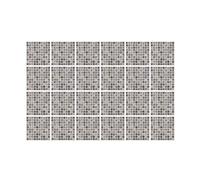 WALPLUS 24 Pcs 15cm(6") Tile Stickers Peel and Stick Backsplash Self-Adhesive Removeable Stick on Wall Vinyl Home Decoration DIY for Living Kitchen Bedroom Splashbacks - Picasso Grey Marble Mosaic