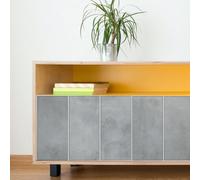 Walplus 24Pcs Ash Limestone 2D Peel And Stick Wall Tiles Sticker Adhesive Stick On Tiles For Backsplash 28.5 X 14Cm