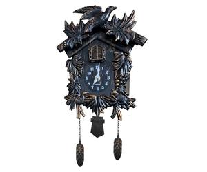 WALPLUS 24x31x13cm Black Forest Cuckoo Clock Classic Clock Home DIY Decoration Office Accessories Minimalist Design Bedroom Decor Stylish Living Room Gift