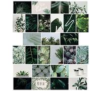 WALPLUS 27 Stickers of 20x30cm(7.8x11.8") Green Aesthetic Adhesive Wall Mural Collage Set Mural Art Vinyl Nursery Decorations for Living Room Kids Bedroom Decors Home Removable DIY Wall Decals Hotels