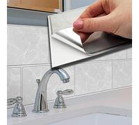 WALPLUS 28.5x14cm@12 pcs Urban Concrete Wall Tile Sticker Backsplash Tile Paint Stick on Tiles Peel and Stick Self Adhesive Wall Tiles Stickers for Kitchen Bathroom Tile Transfer, WT1710