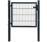 Walplus 2D Fence Gate (Single) Anthracite Grey 106 X 130 Cm