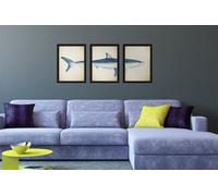 Walplus 2In1 Great Shark Posters Wall Sticker Poster Print Home Room Decorations Stickers Stock Clearance