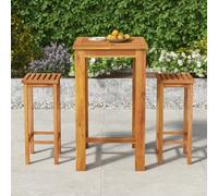 Walplus 3 Piece Garden Bar Set Solid Wood Acacia