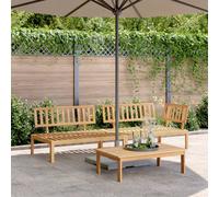 Walplus 3 Piece Garden Pallet Sofa Set Solid Wood Acacia - Cushion Not Included