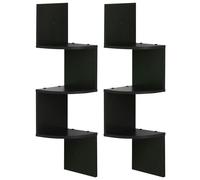 Furinno ROSSI Corner Floating Shelves for Wall Set of 2, Espresso