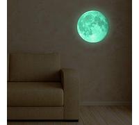 WALPLUS 30x30 cm Wall Stickers Glow in Dark Moon Removable Self-Adhesive Mural Art Decals Vinyl Home Decoration DIY Living Bedroom Office Décor Wallpaper Kids Room Gift, Multi-Colour
