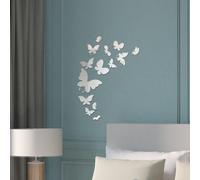 Walplus 3D Butterfly Stickers - Crystal Mirror Butterfly Wall Stickers, Wall Art Stickers - (2 Packs, 14 Pcs Per Pack)