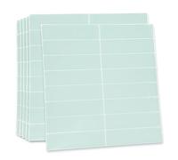 WALPLUS 3D Self Adhesive Wall Tiles Backsplash for Kitchen Bathroom Tile Stickers Self Adhesive Wall Tiles Stick on Tiles Kitchen Light Sea Green Rectangular 6-Sheets Glossy 30.5 x 30.5 cm(12")