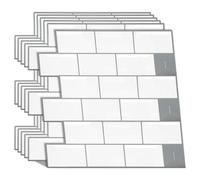 Walplus 3D Tile Stickers Peel & Stick Backsplash London Metro Classic Brick Brilliant White 6 Sheets 30.5Cm(12")