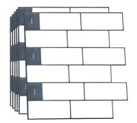 WALPLUS 3D Tile Stickers Peel and Stick Backsplash Splashback Decals Tile Transfer for Kitchen Bathroom Living Room Stick on Tile Waterproof London Minimalist Brilliant White 6 Sheets 30.5cm(12")